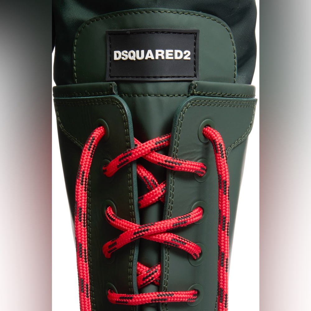 DSQUARED2 Green & Red Lace-Up Heeled Boots Size 39 - Picture 15 of 15